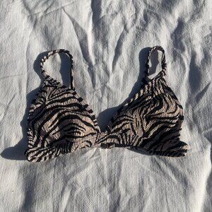 Montce Zebra Micro Scrunch Triangle Top L